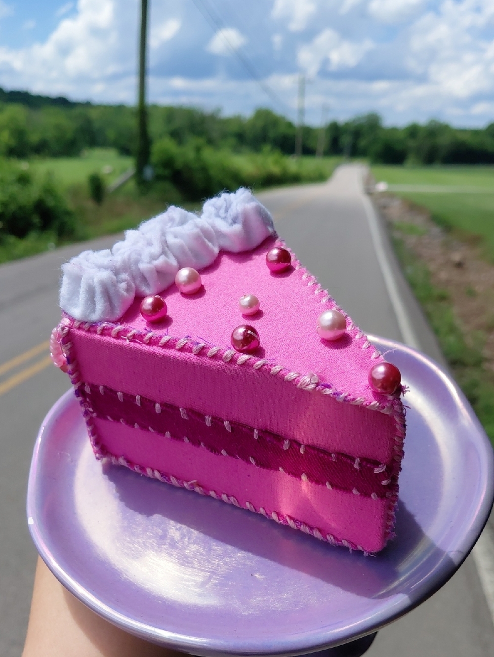Handcrafted Strawberry Cake Slice